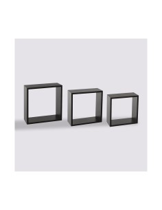 SET 3 MENSOLE 138957A CUBI NERO su TreG Ingrosso