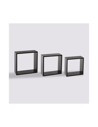 SET 3 MENSOLE 138957A CUBI NERO su TreG Ingrosso
