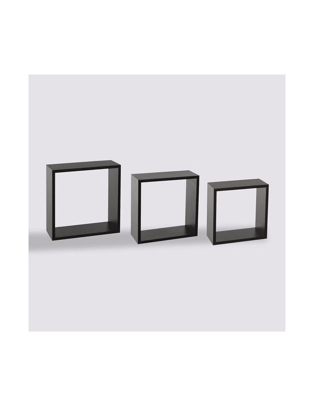 SET 3 MENSOLE 138957A CUBI NERO su TreG Ingrosso