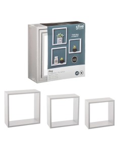 SET 3 MENSOLE 138957B CUBI BIANCO su TreG Ingrosso 2