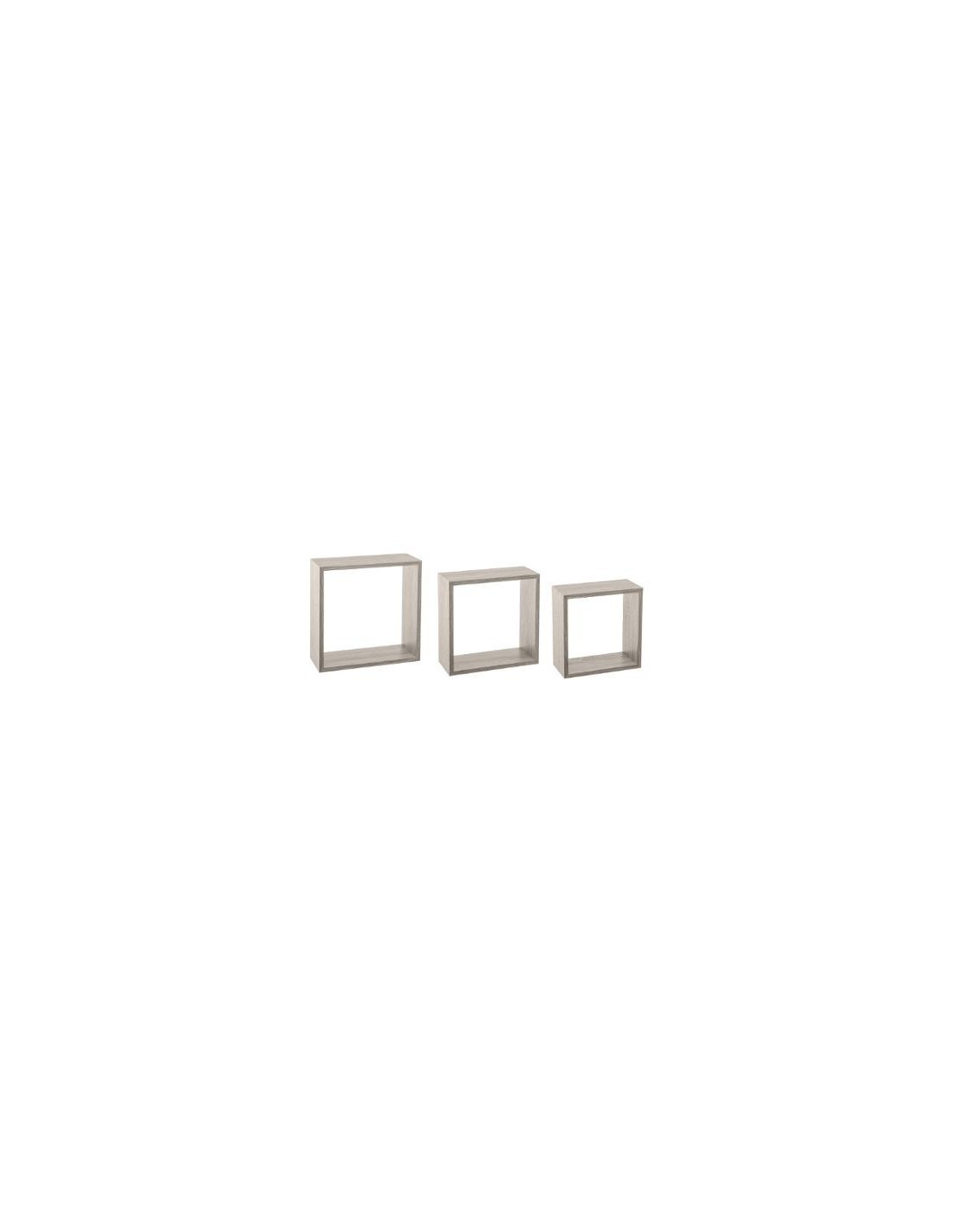 SET 3 MENSOLE 138957D CUBI GRIGIO su TreG Ingrosso