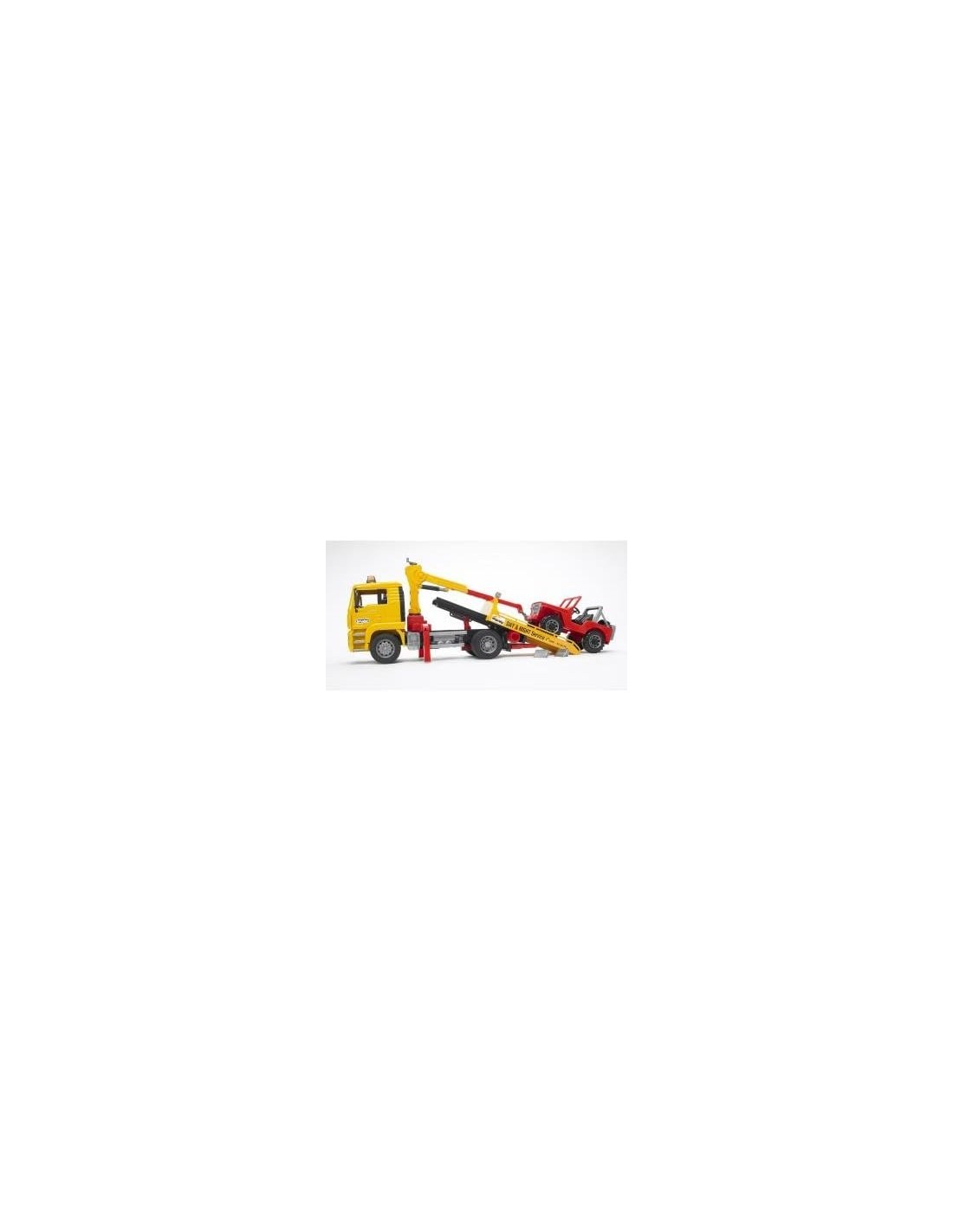 CAMION MAN TGA41440 CON JEEP 2750 BRUDER SPIELWAREN su TreG Ingrosso