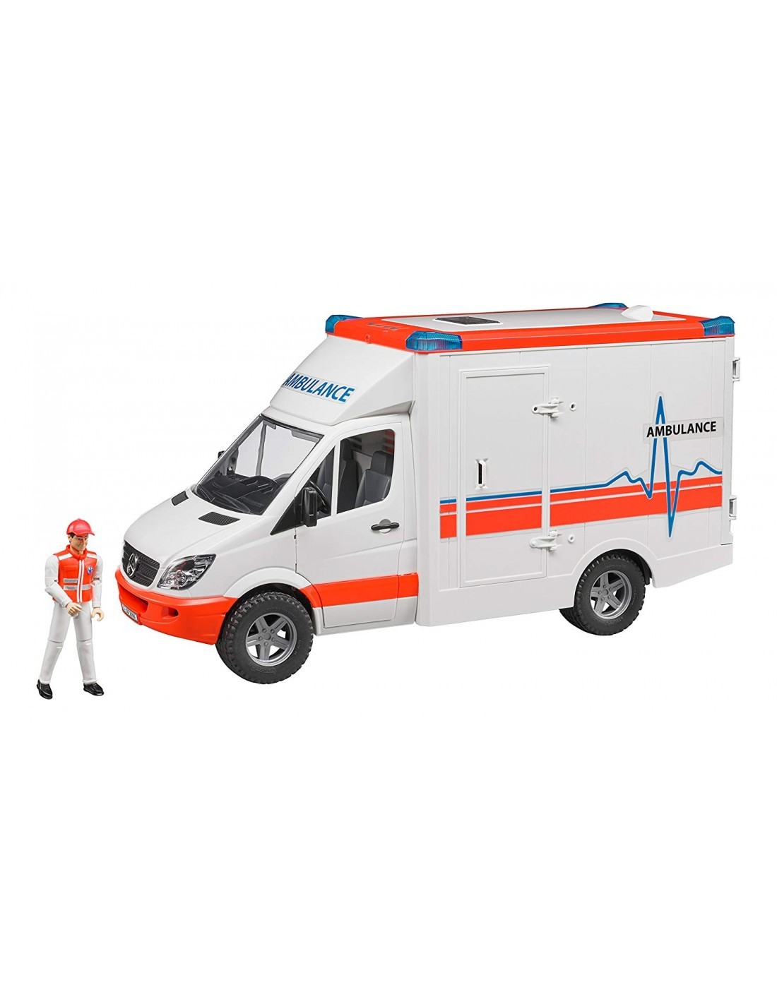 AMBULANZA MERCEDES SPRINTER CON AUTISTA 2536 BRUDER SPIELWAREN su T...