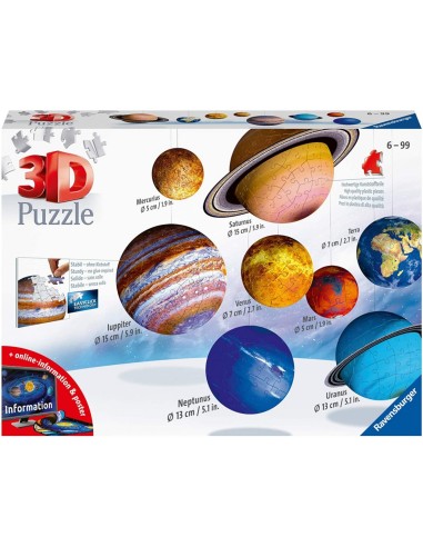 SISTEMA PLANETARIO 3D 11668 RAVENSBURGER su TreG Ingrosso