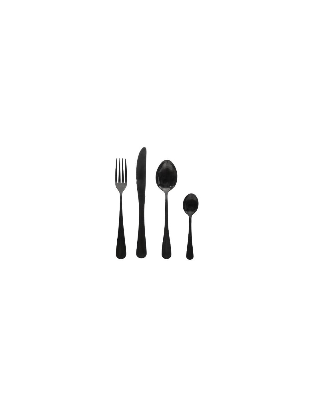 SERVIZIO 16 POSATE NERO INOX 154001 su TreG Ingrosso