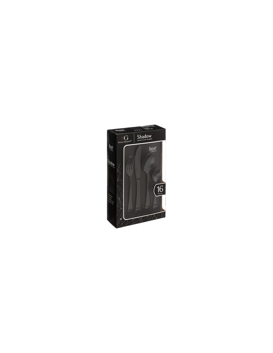 SERVIZIO 16 POSATE NERO INOX 154001 su TreG Ingrosso