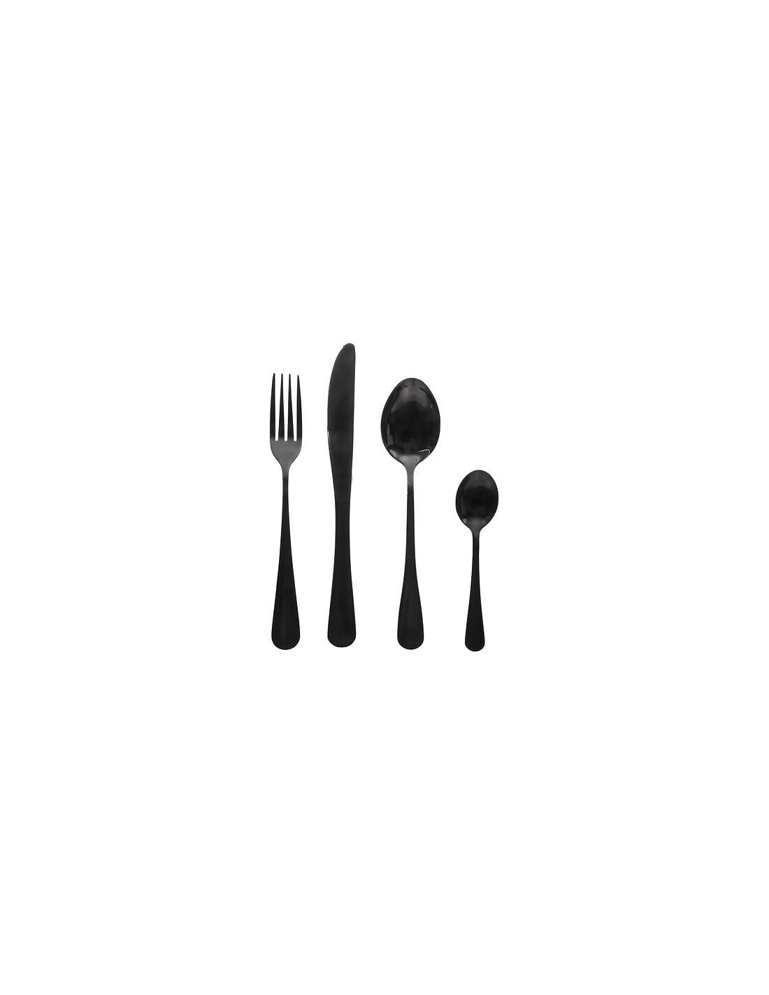 SERVIZIO 16 POSATE NERO INOX 154001 su TreG Ingrosso