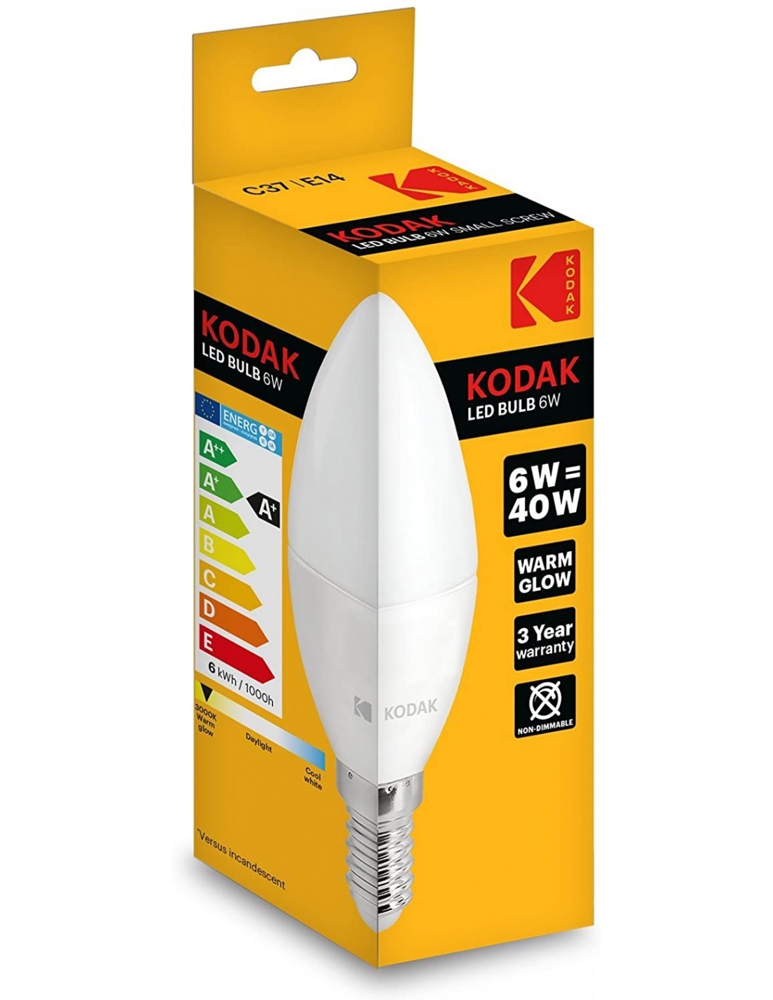 LAMPADINA LED C37 CANDELA 6W WARM su TreG Ingrosso