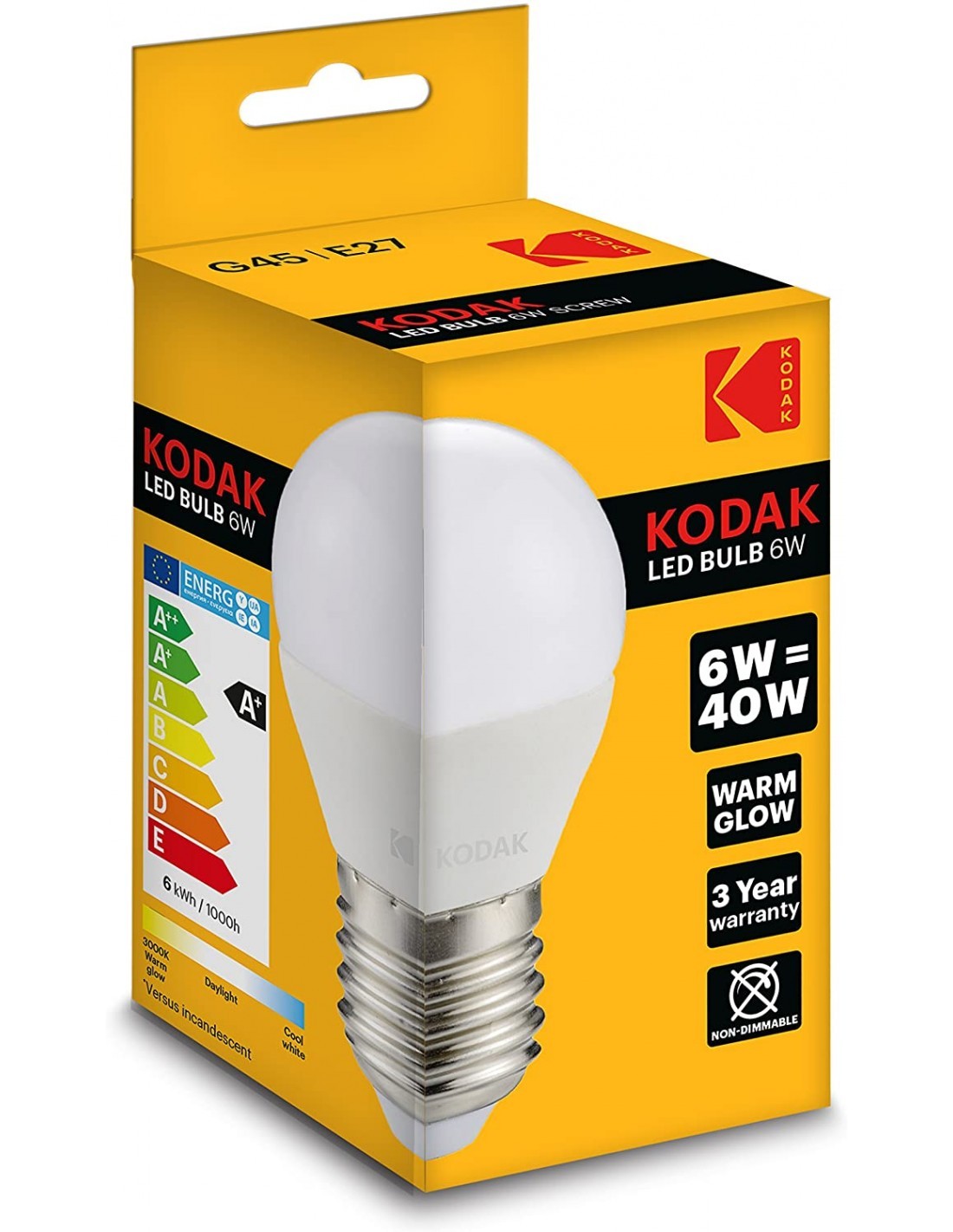 LAMPADINA LED G45 SFERA E27 6W WARM su TreG Ingrosso