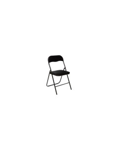SEDIA PIEGHEVOLE IN VELLUTO "BASIC" 79CM NERO su TreG Ingrosso