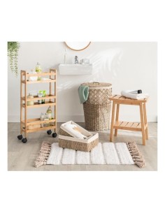 TAPPETO BAGNO 174631A 50X75 CON FRANGE TORTORA su TreG Ingrosso