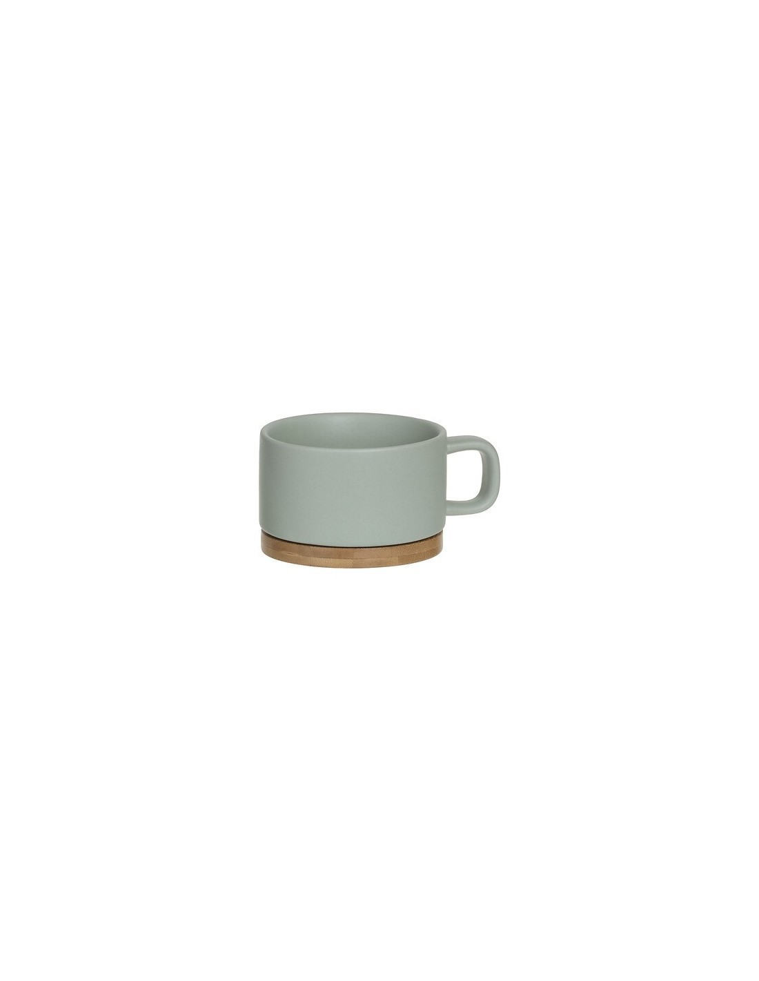 Servizio da tè singolo Nature in ceramica color menta