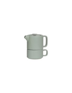 Servizio da tè singolo Nature in ceramica color menta
