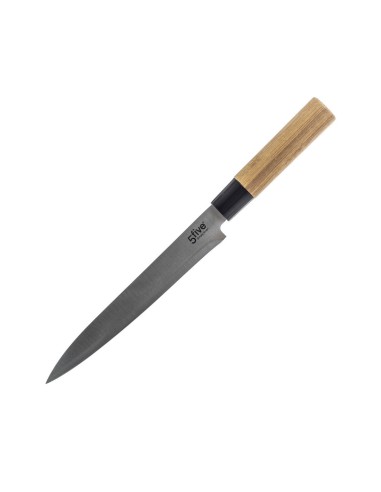 SET 5 COLTELLI 151357 ACCIAIO BASE BAMBOO su TreG Ingrosso