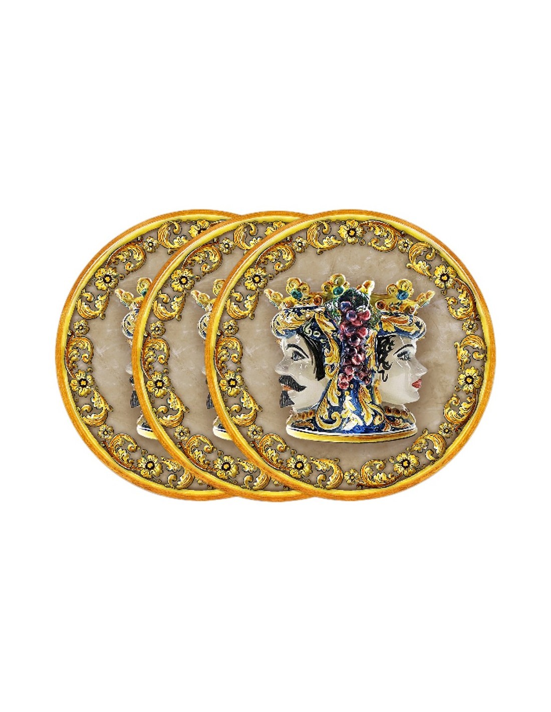 SET 3 SOTTOBICCHIERI 09737 I DUE MORI 10CM su TreG Ingrosso