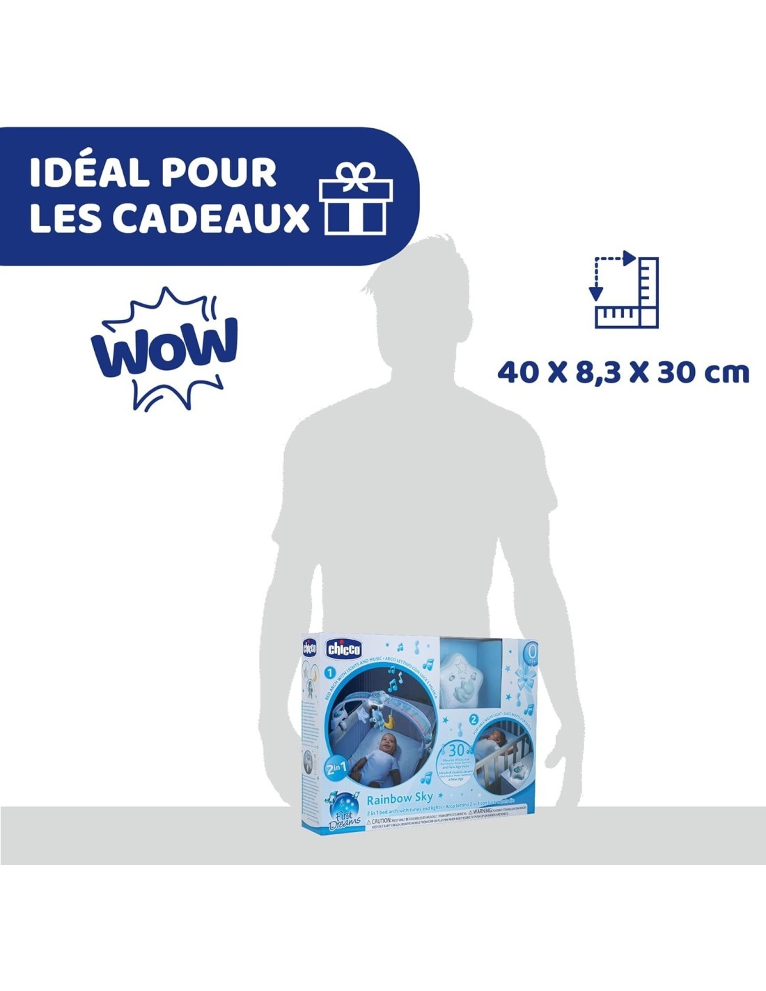 RAINBOW SKY ARCO LETTINO AZZURRO CHICCO su TreG Ingrosso