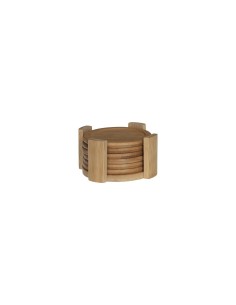 SET 6 SOTTOBICCHIERI 160726 CON STAND BAMBOO su TreG Ingrosso