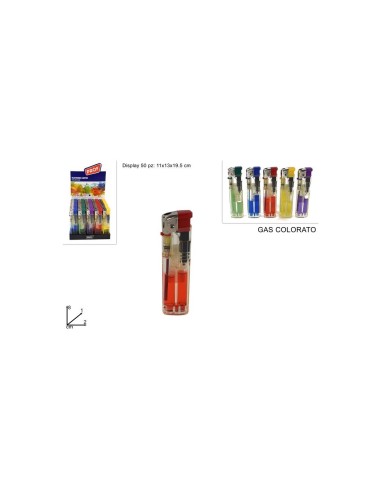 ACCENDINO 265489 TRASPARENTE CON GAS su TreG Ingrosso