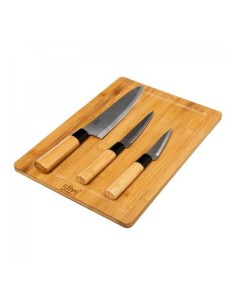 TAGLIERE BAMBOO 35X25CM CON COLTELLI su TreG Ingrosso