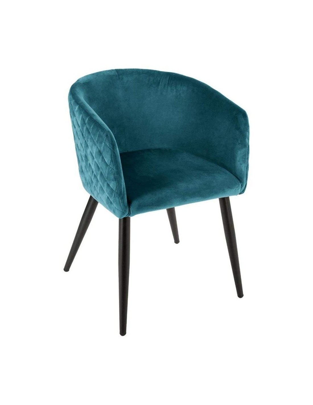 POLTRONA MARLO IN VELLUTO OTTANIO/BLU ANATRA su TreG Ingrosso