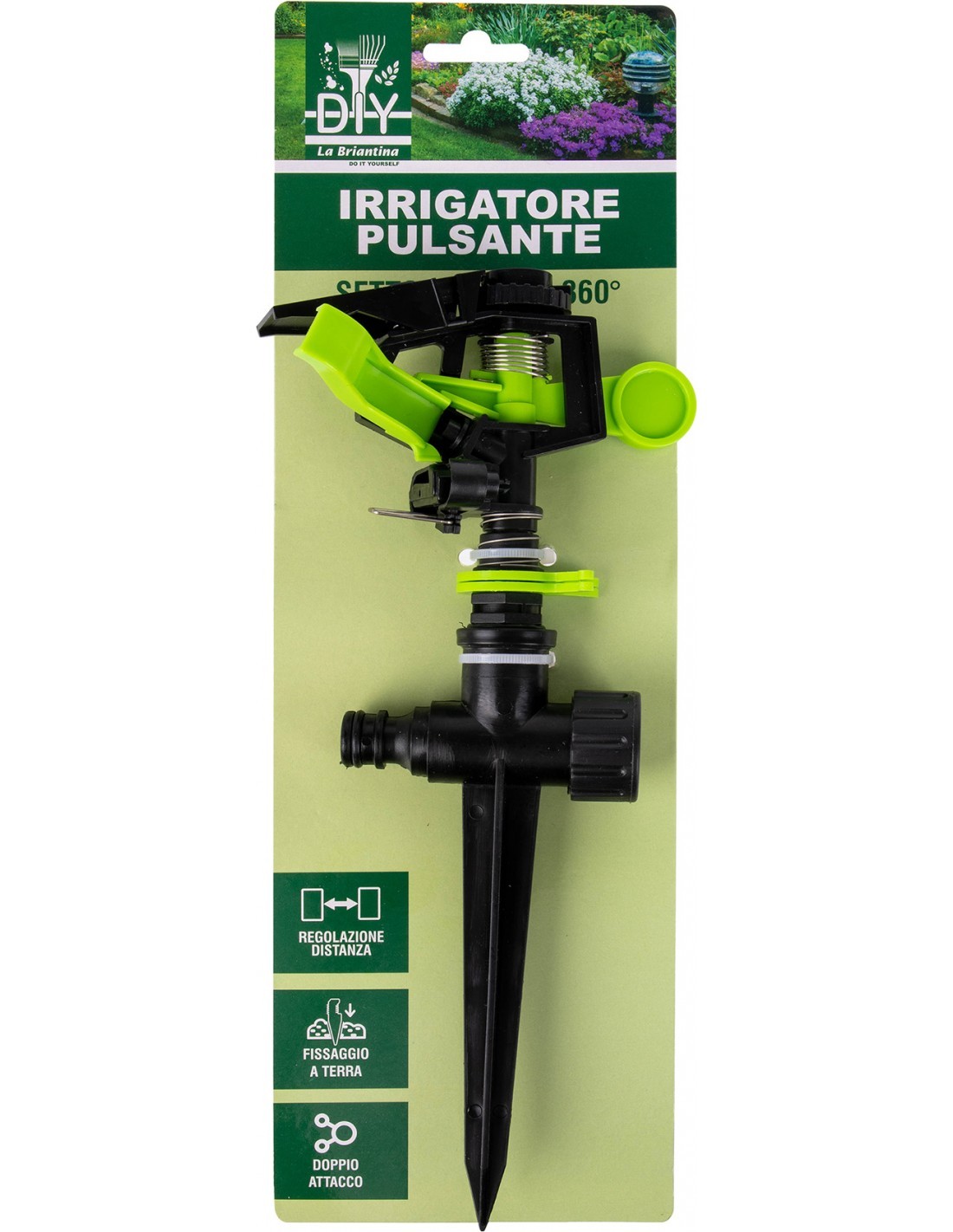 IRRIGATORE PULSANTE 360° DOPPIO ATTACCO su TreG Ingrosso