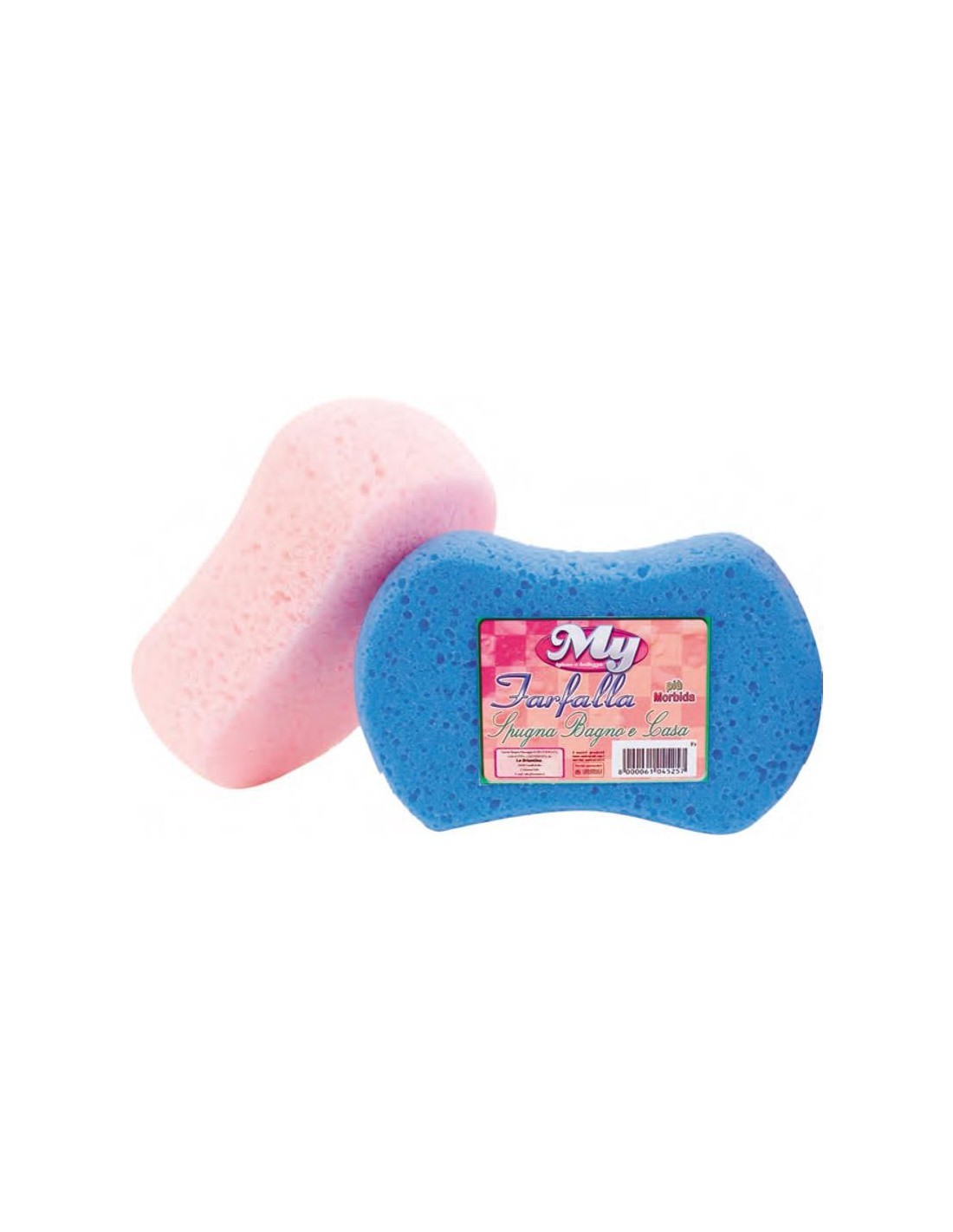 SPUGNA BAGNO FARFALLA 12X19X5 CM LA BRIANTINA su TreG Ingrosso