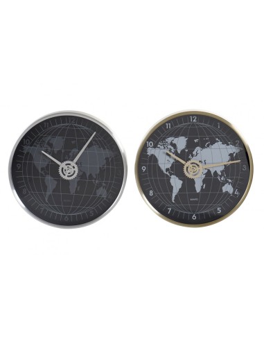 OROLOGIO PARETE D30CM MAPPAMONDO ALLUMINIO su TreG Ingrosso