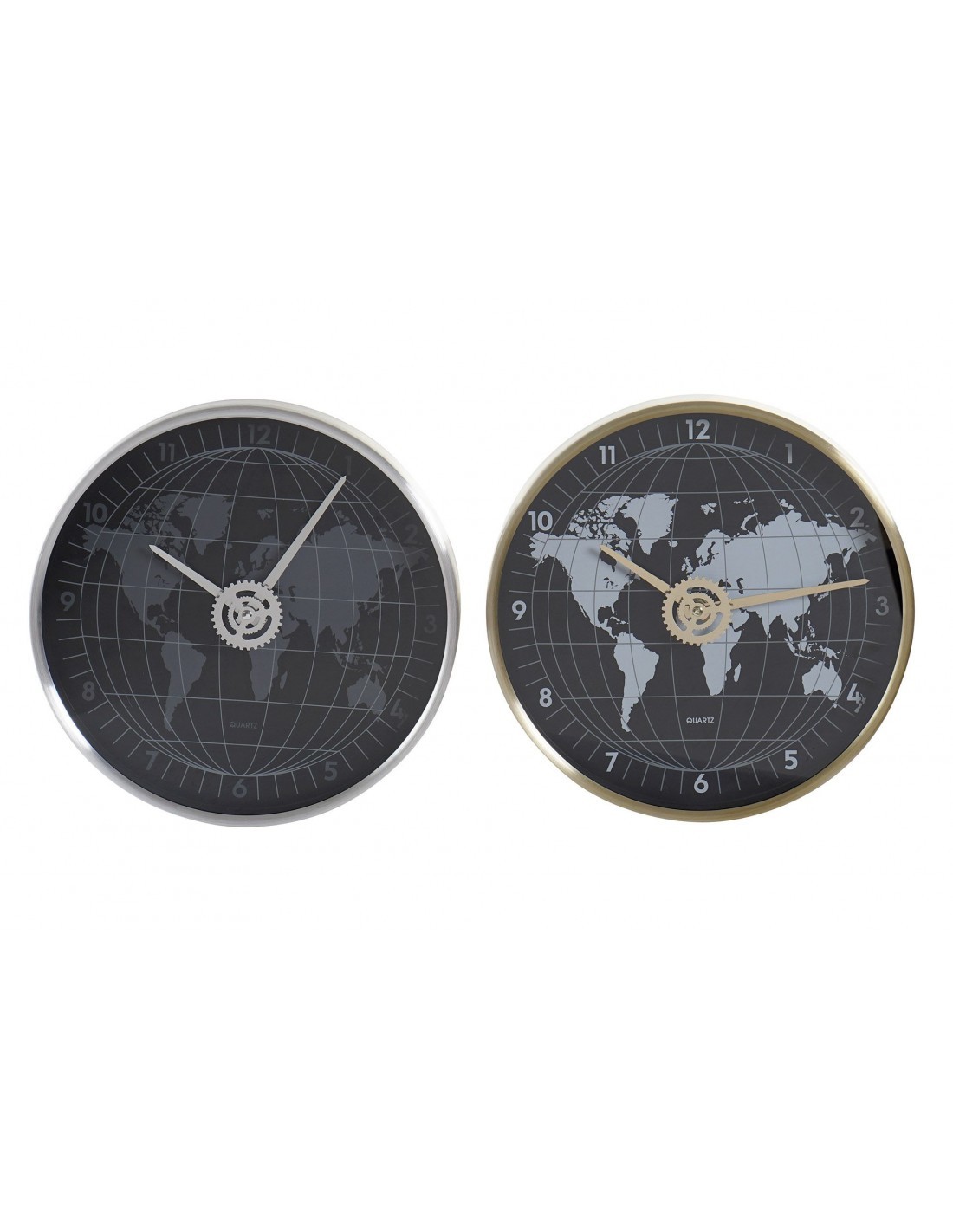 OROLOGIO PARETE D30CM MAPPAMONDO ALLUMINIO su TreG Ingrosso
