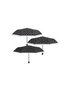 12313 OMBRELLO MINI DONNA 54CM MANUALE NERO/BIANCO su TreG Ingrosso