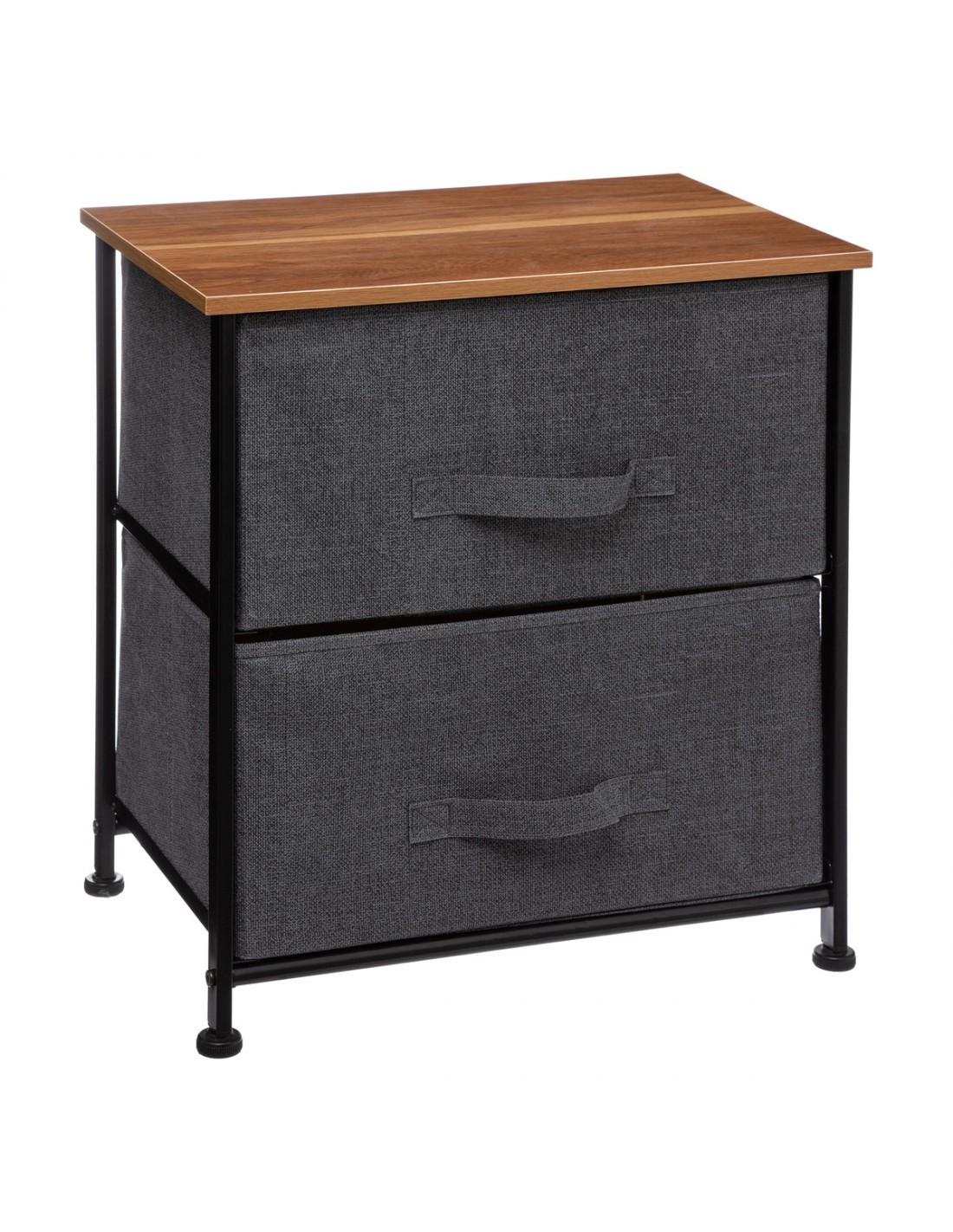 CASSETTIERA GRIGIO SCURO 2 CASSETTI 45X30X51CM su TreG Ingrosso