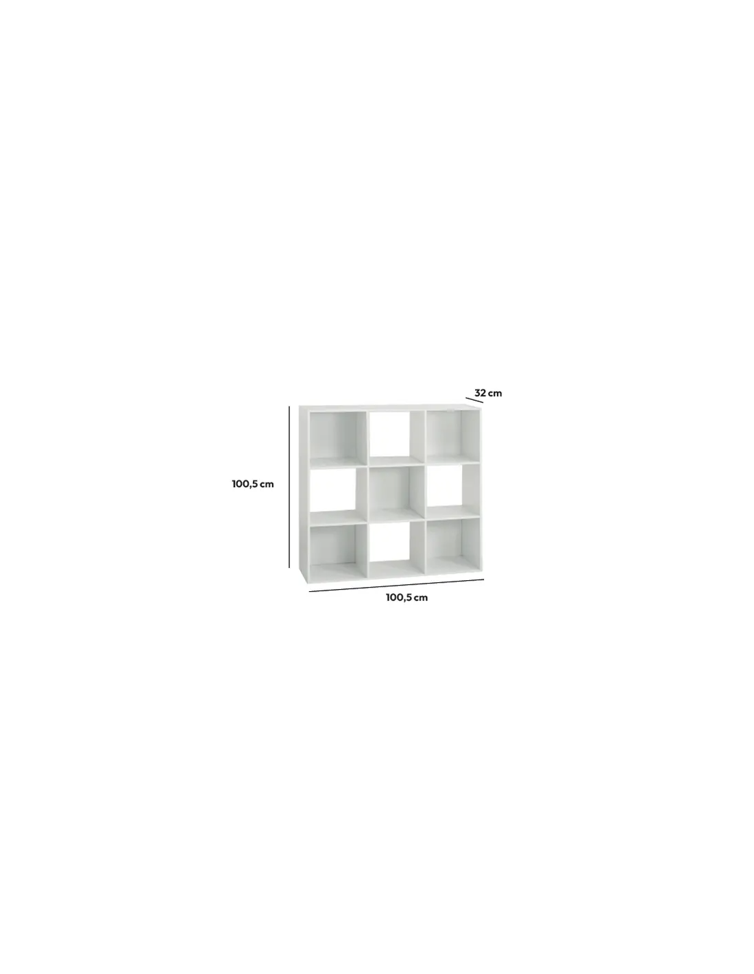 SCAFFALE 9 SCOMPARTI 100X32X100CM NATURALE su TreG Ingrosso