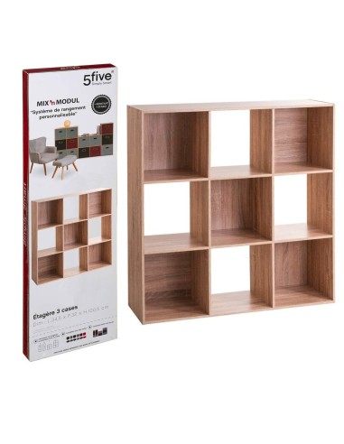 SCAFFALE 9 SCOMPARTI 100X32X100CM NATURALE su TreG Ingrosso