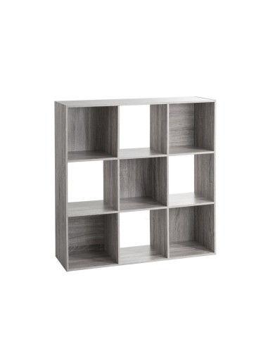 SCAFFALE 9 SCOMPARTI 100X32X100CM GRIGIO su TreG Ingrosso