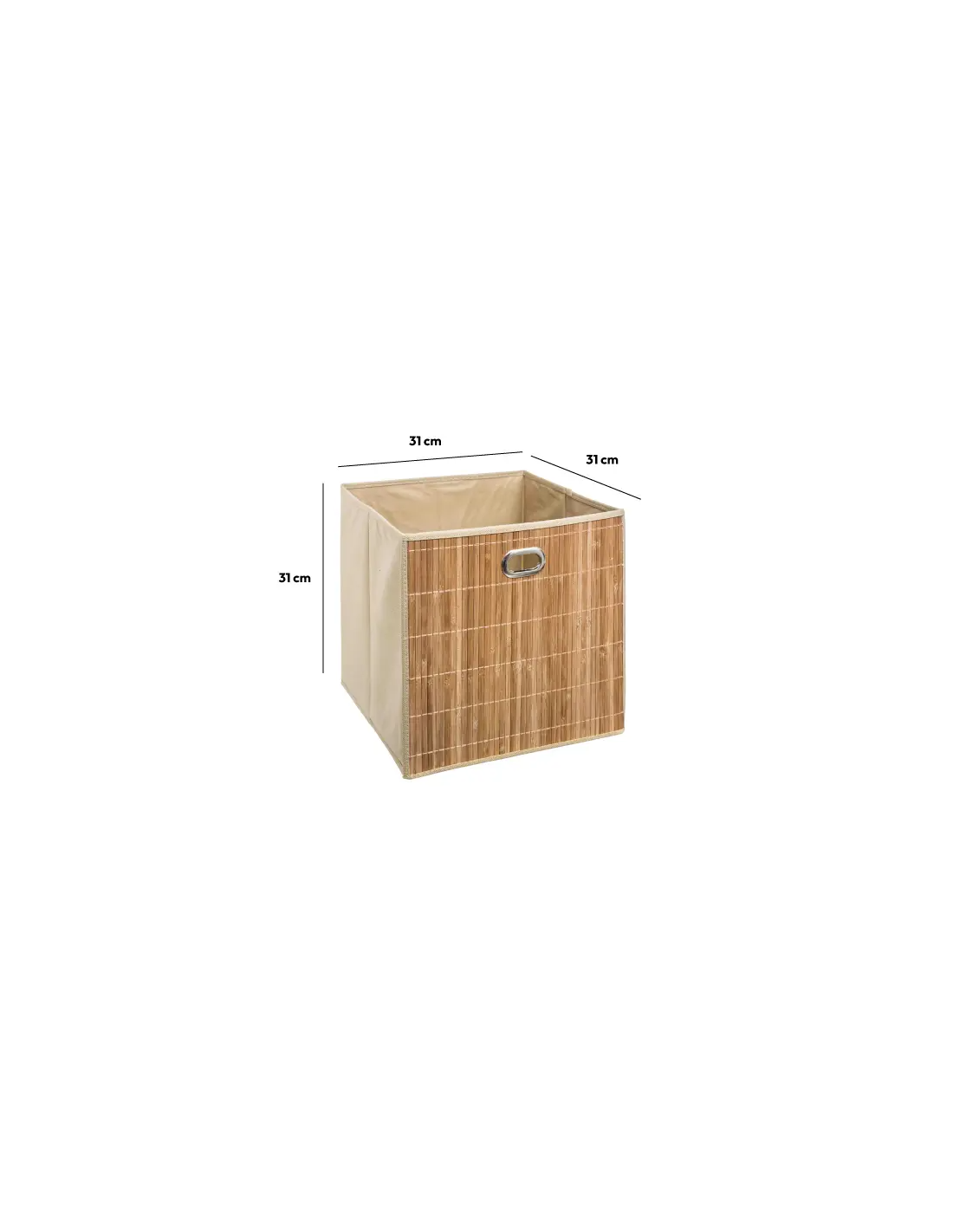 PORTAOGGETTI 31X31CM BAMBOO NATURALE su TreG Ingrosso