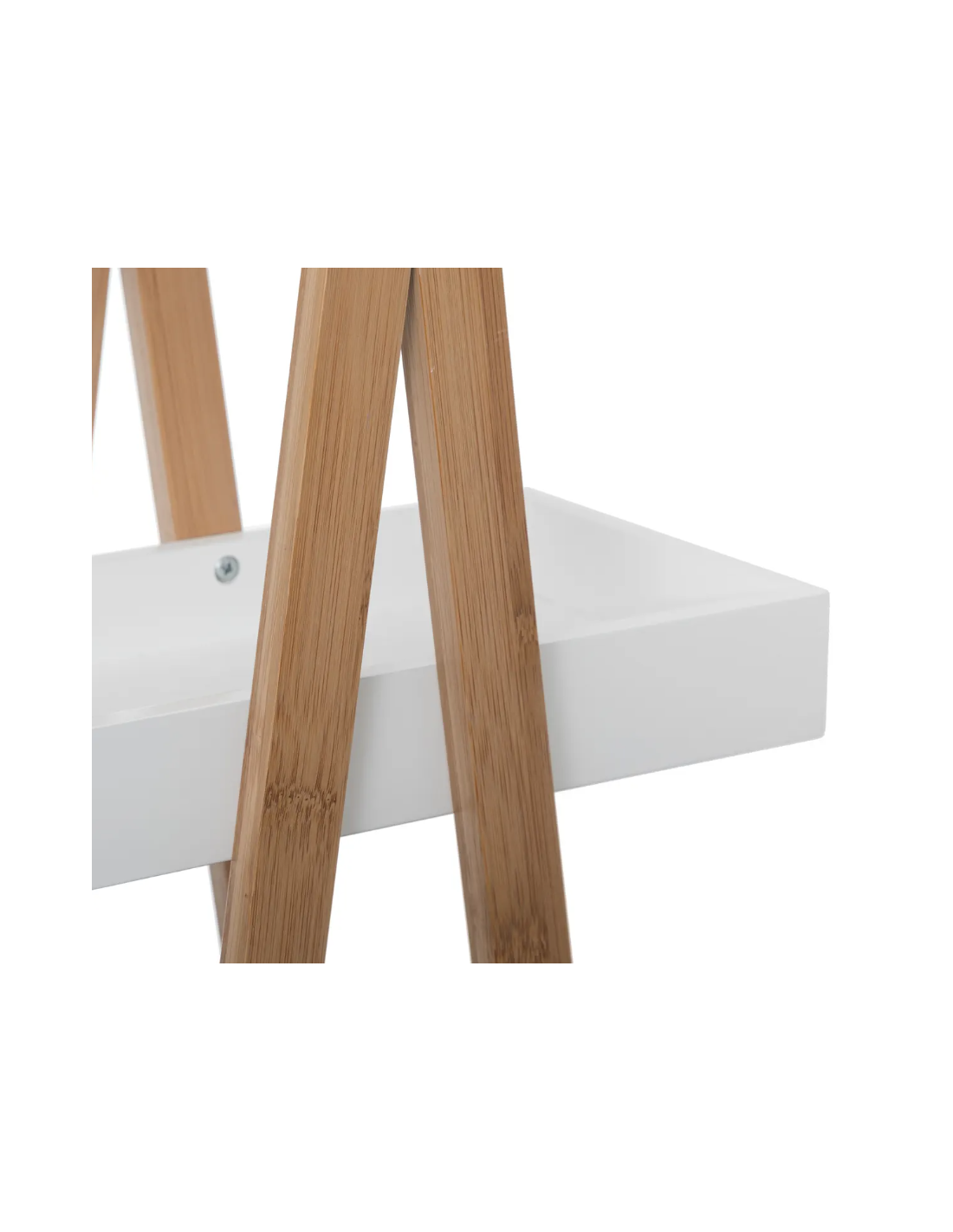 MENSOLA BAGNO 3 RIPIANI BAMBOO BIANCO 30X18X82CM su TreG Ingrosso