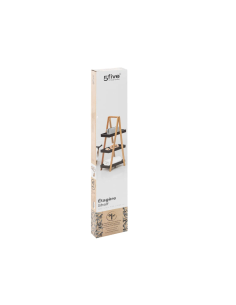 MENSOLA BAGNO 3 RIPIANI BAMBOO NERO 30X18X82CM su TreG Ingrosso