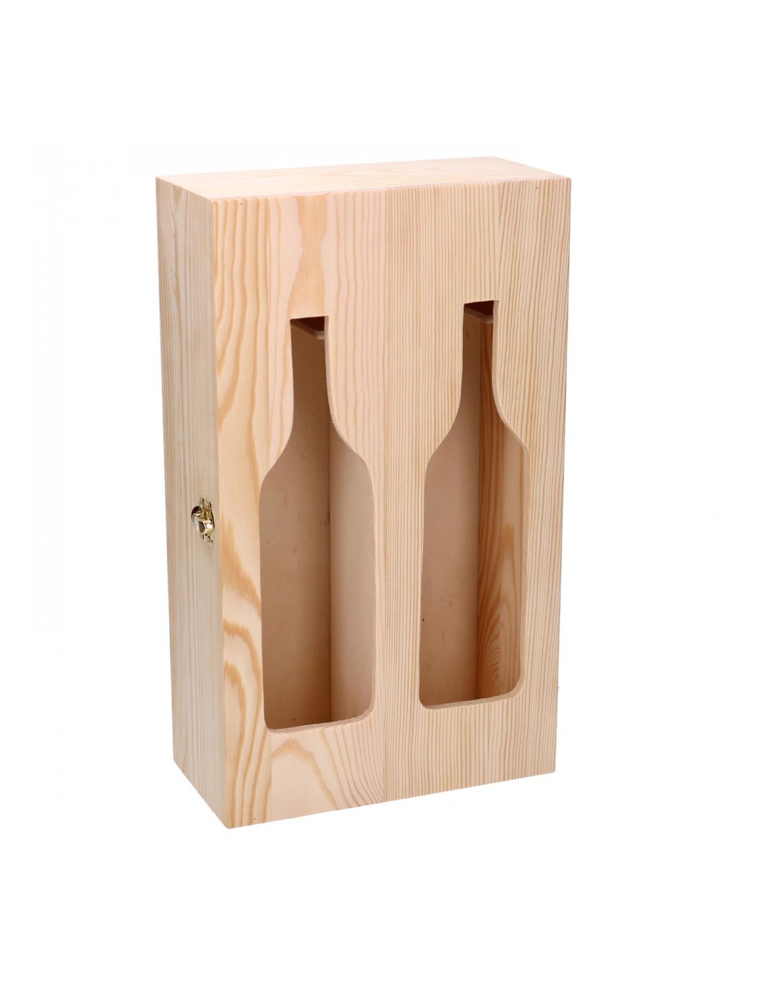 PORTABOTTIGLIE LEGNO 2P CON ESPOSITORE 36X21X11CM su TreG Ingrosso