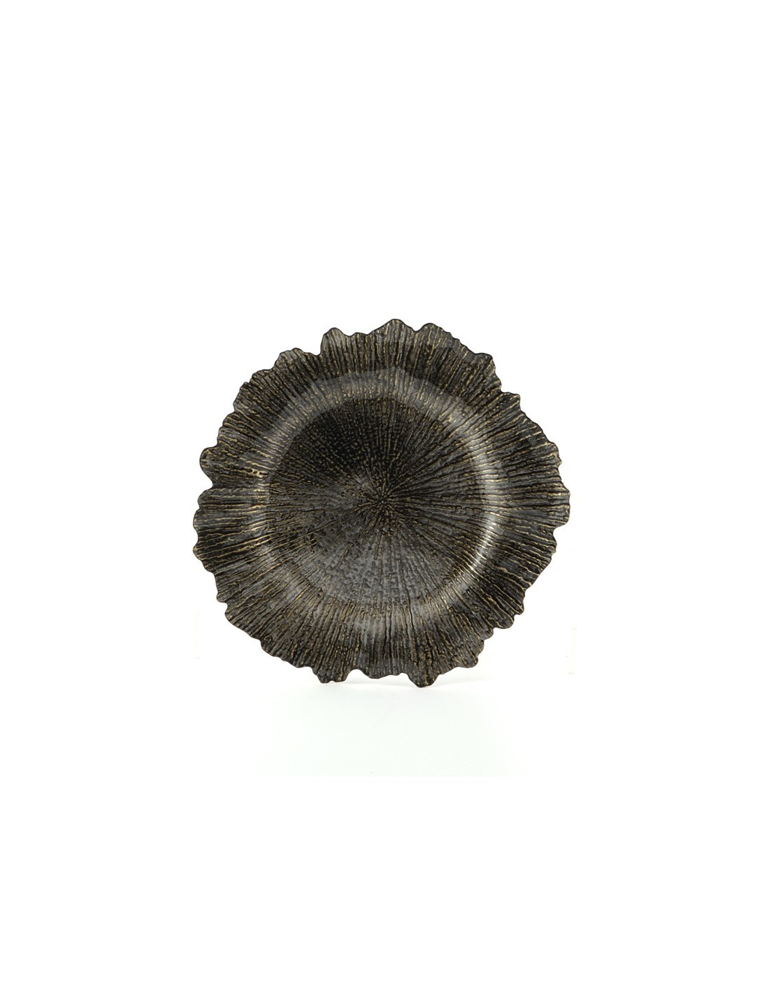 SOTTOPIATTO 130573 NERO/ORO 32CM PVC