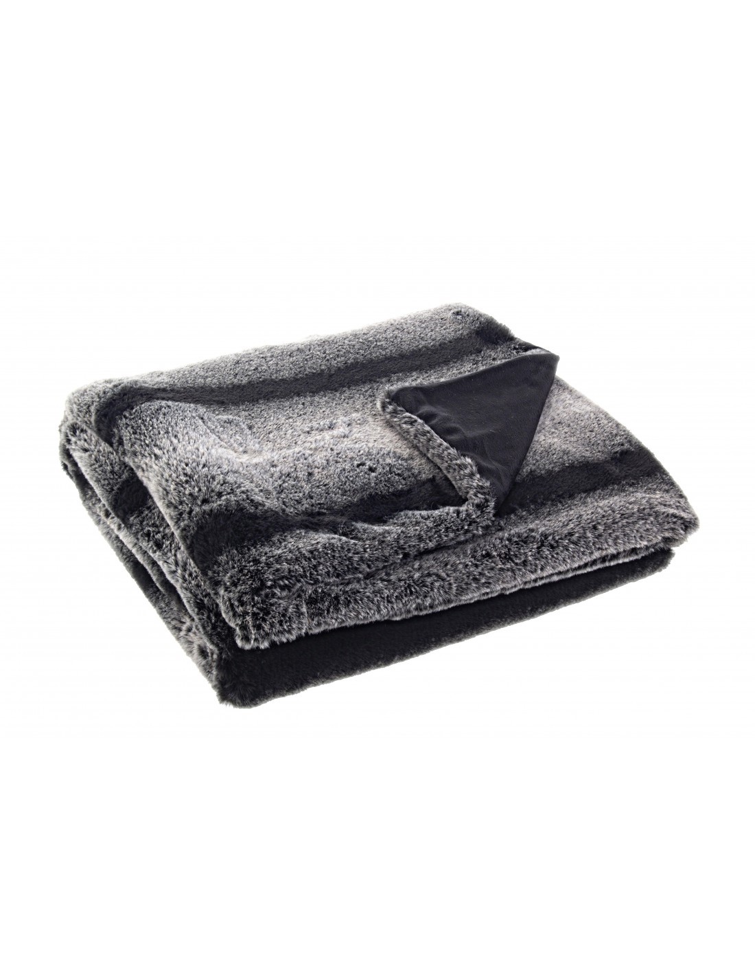 PLAID ABBEY NERO/GRIGIO 120X150CM