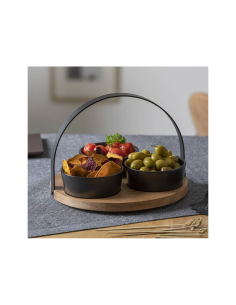 SET APERITIVO 4PZ VASSOIO CON 3 CIOTOLE su TreG Ingrosso