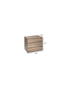CASSETTIERA 3 CASSETTI 78X48X73CM su TreG Ingrosso