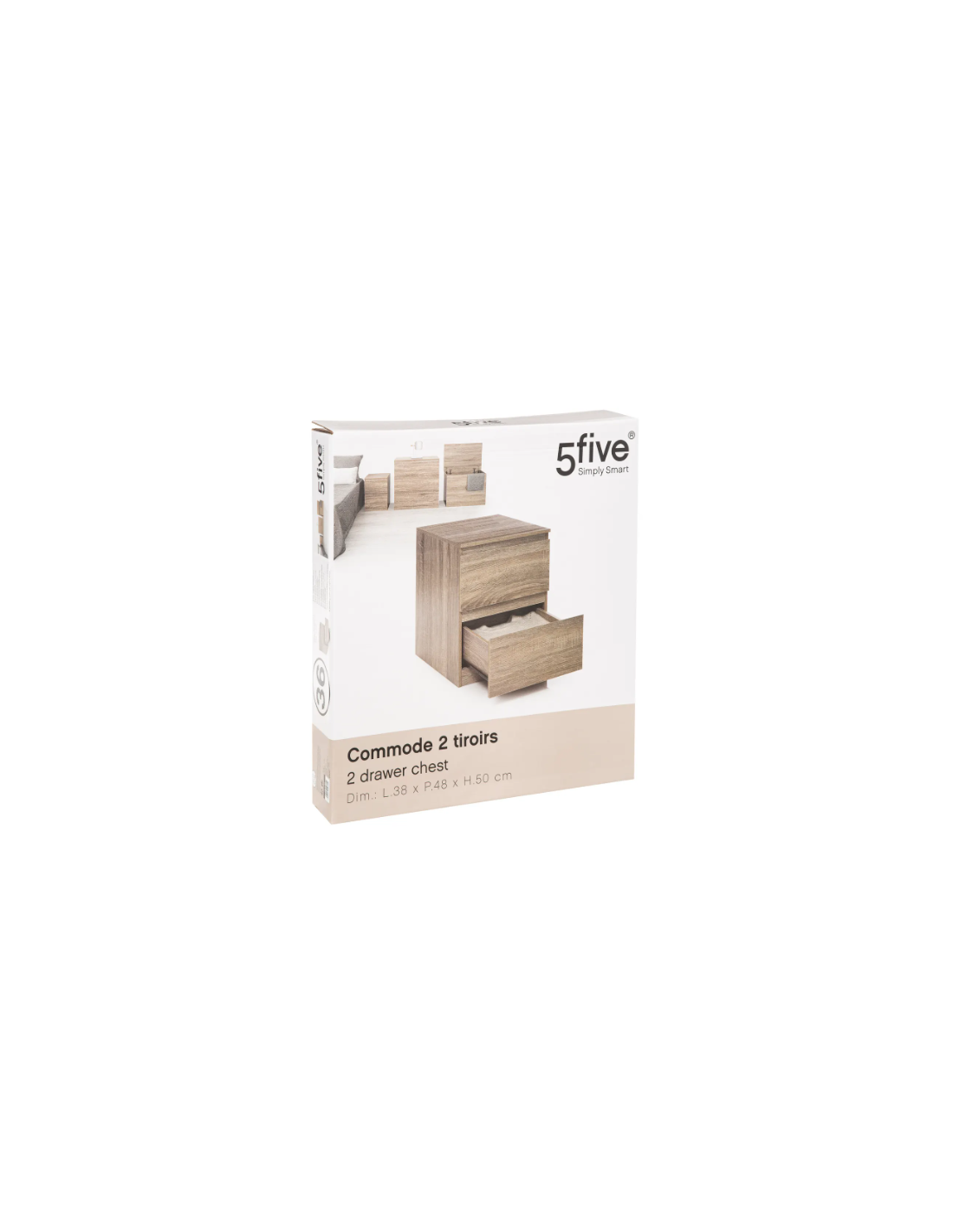 CASSETTIERA 2 CASSETTI 38X48X50CM su TreG Ingrosso