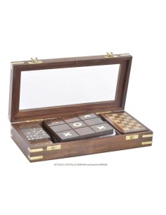 SCATOLA GIOCHI JM184843 LEGNO/OTTONE 30X14X6CM su TreG Ingrosso