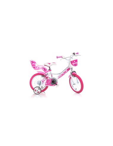 BICI 14 LITTLE HEART BIANCO/ROSA su TreG Ingrosso