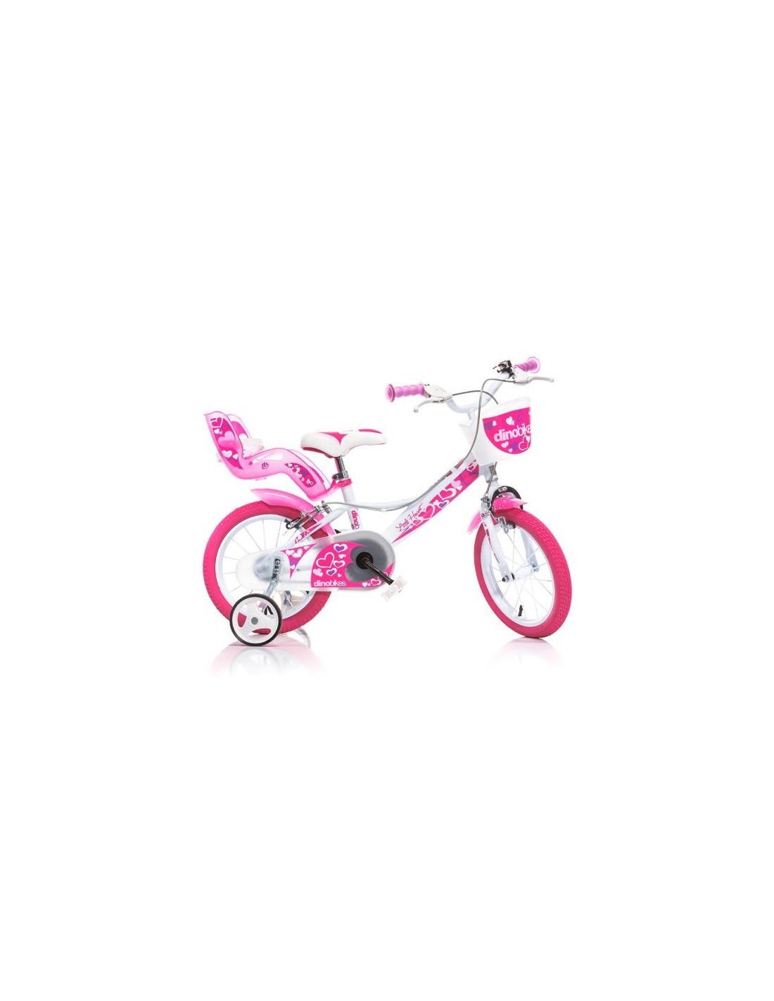 BICI 14 LITTLE HEART BIANCO/ROSA su TreG Ingrosso