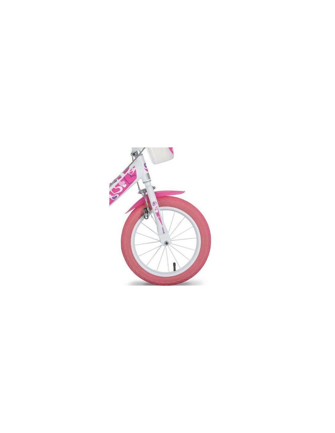 BICI 14 LITTLE HEART BIANCO/ROSA su TreG Ingrosso