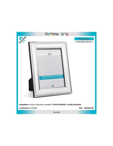 PORTAFOTO 36583/82 SILVER 20X25CM SNAKE su TreG Ingrosso