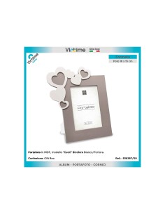 PORTAFOTO S36287/50 CUORI 13X18 BICOLOR su TreG Ingrosso