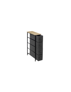CASSETTIERA 130140 4 CASSETTI 20X48X74CM GRIGIO SCURO su TreG Ingrosso