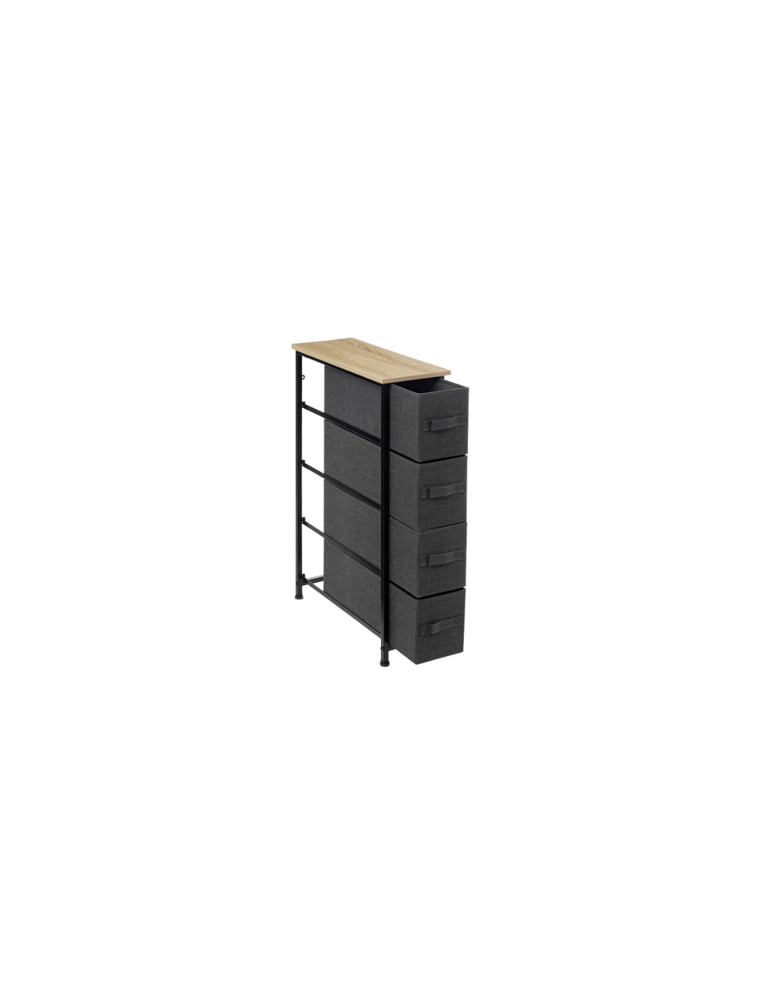 CASSETTIERA 130140 4 CASSETTI 20X48X74CM GRIGIO SCURO su TreG Ingrosso